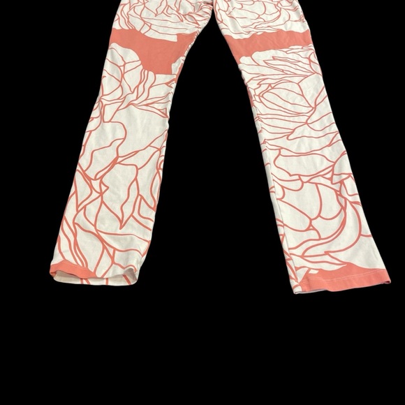 Womens Salt Liko Leggings Sz 1 AOP Hawaiian Tropical Floral Aloha Pink White - Picture 6 of 9